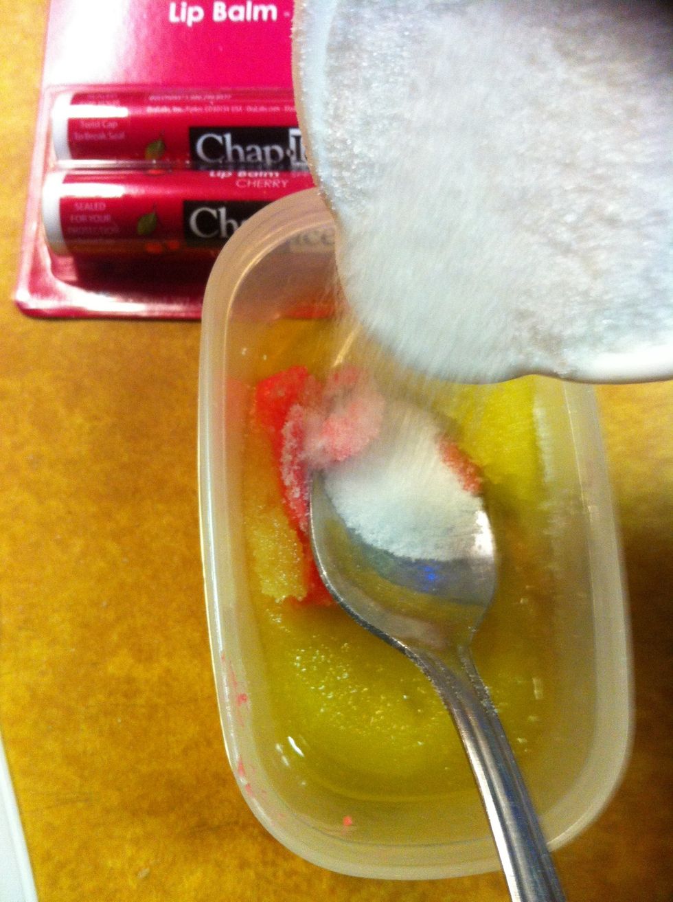 Add white granulated sugar to desired consistency