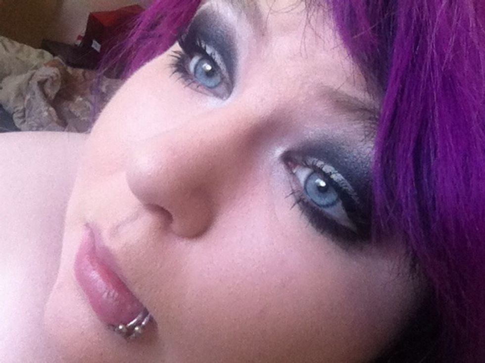 Add white in the inner corners to brighten your eyes, then whatever else you do with concealer, coverup, etc.