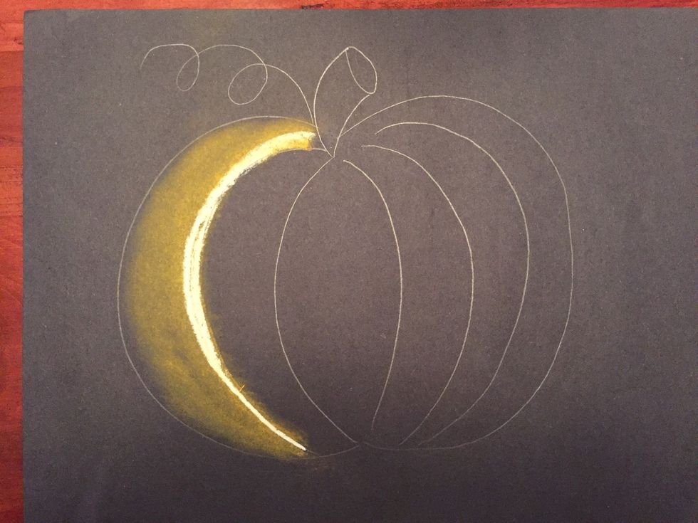 Add white to the first line on the left.