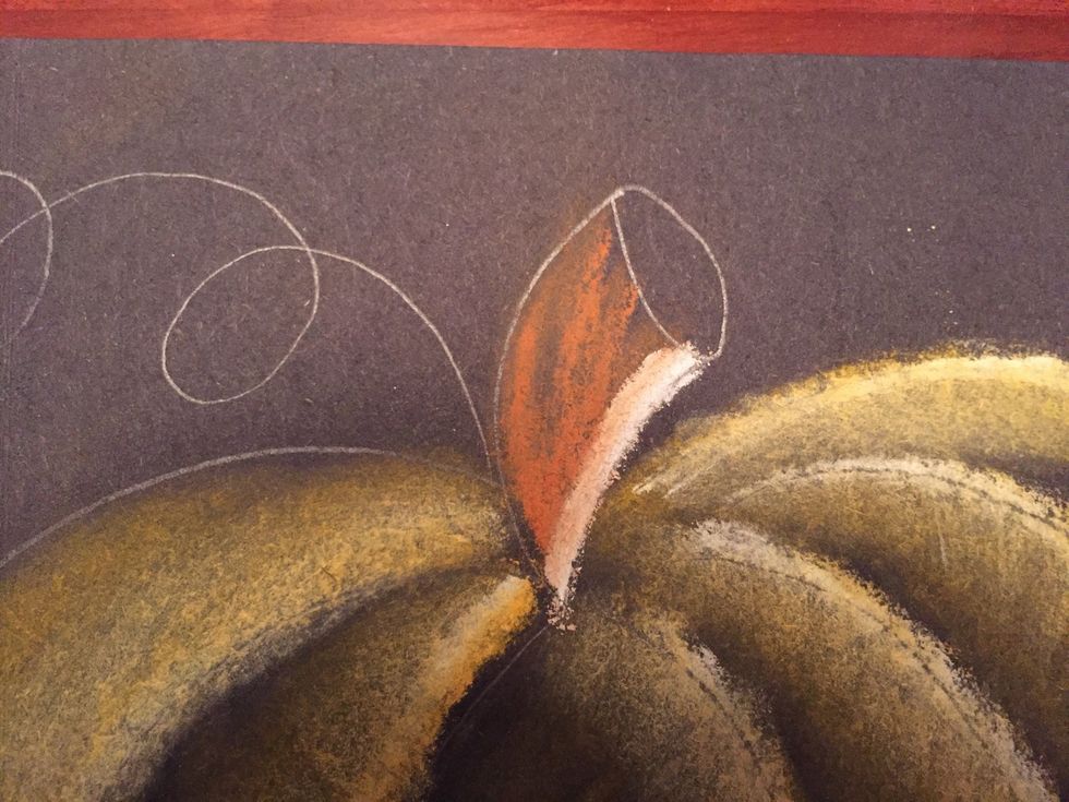 Add white to the left side of your stem.