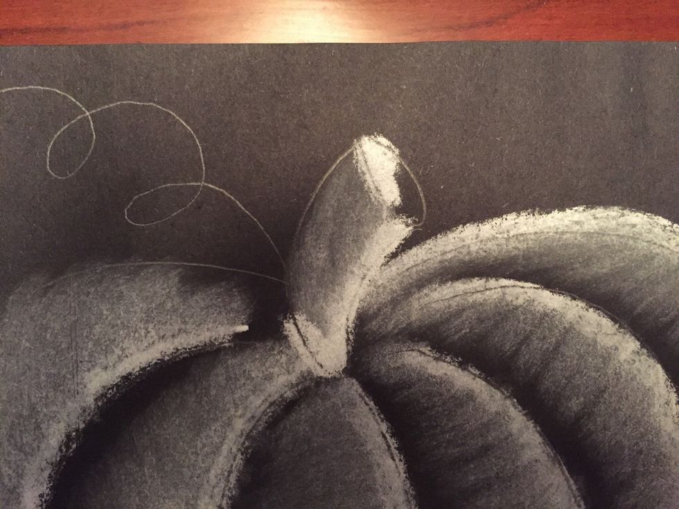 Add white to the top of oval.