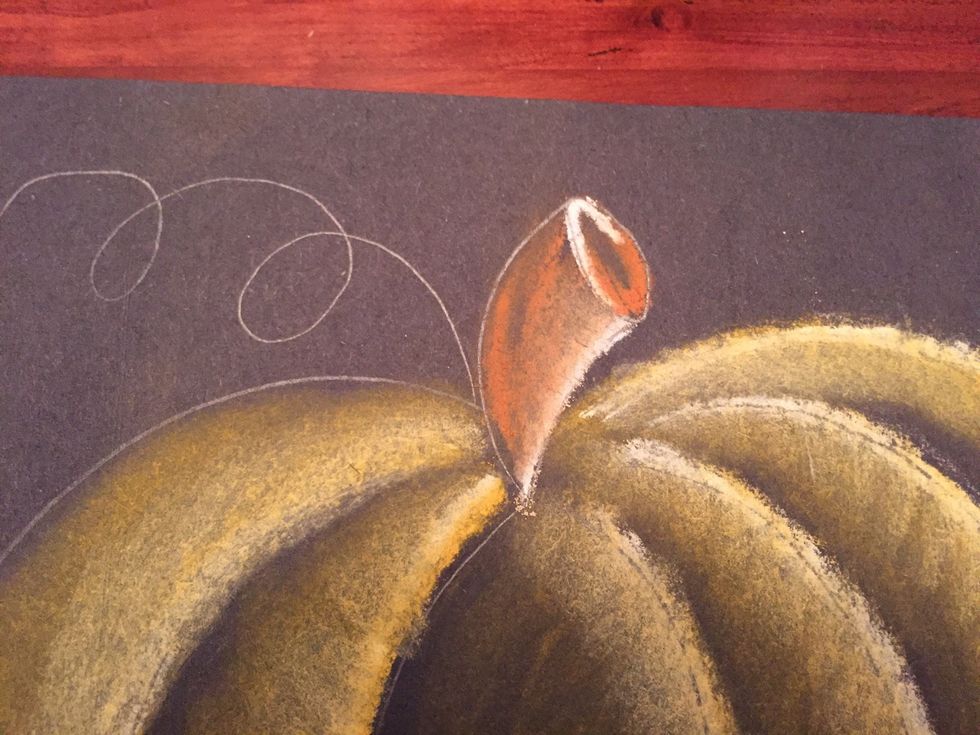 Add white to the top of oval.