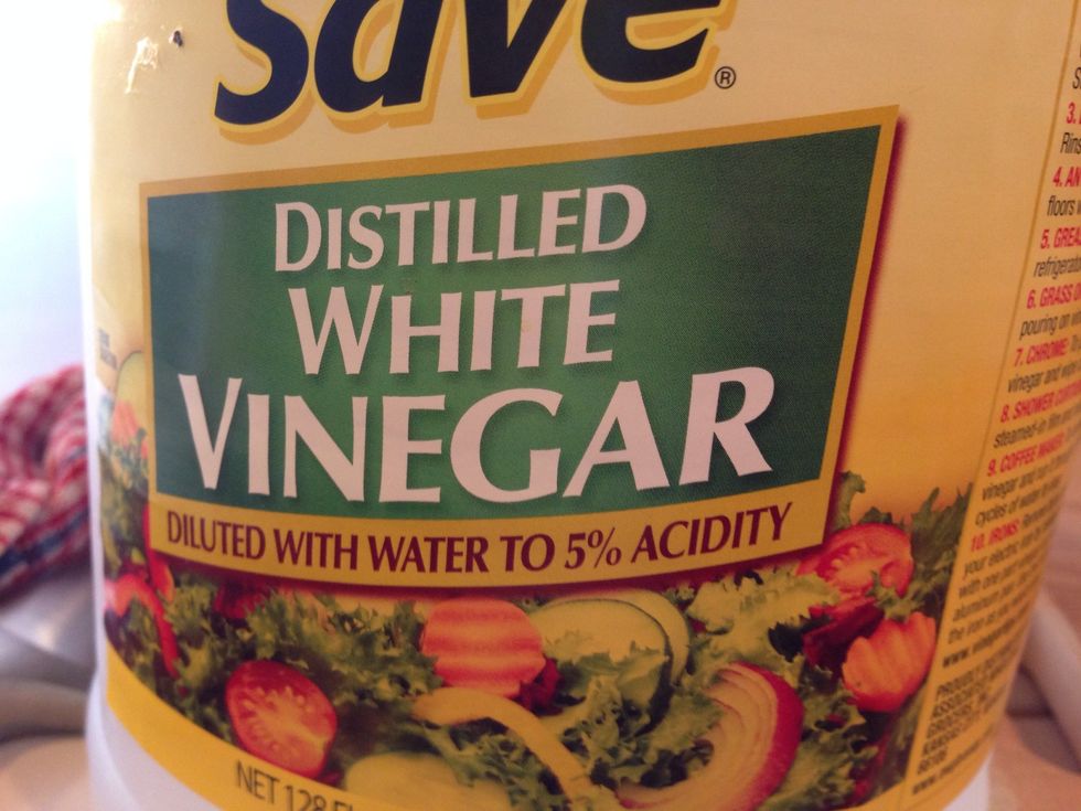 Add white vinegar and mix everything together