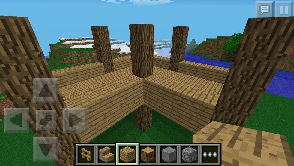 Add Wooden Planks on the outer edges of the floor.