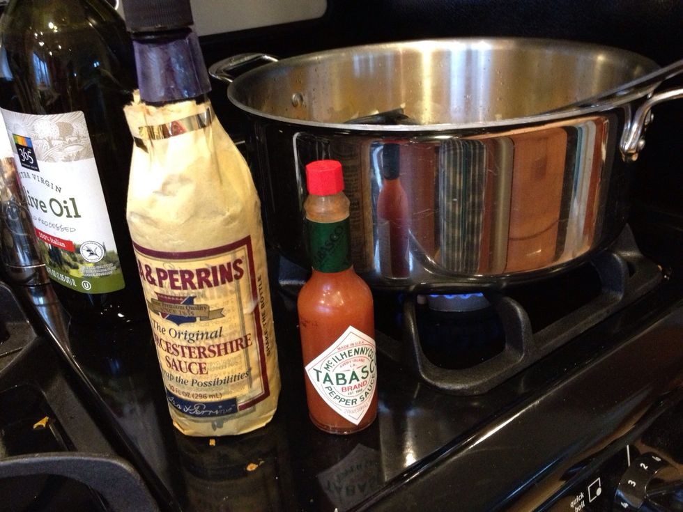 Add Worcestershire and Tabasco sauce to taste. My mom doesn't really measure anything, just taste as you go and you'll be fine.