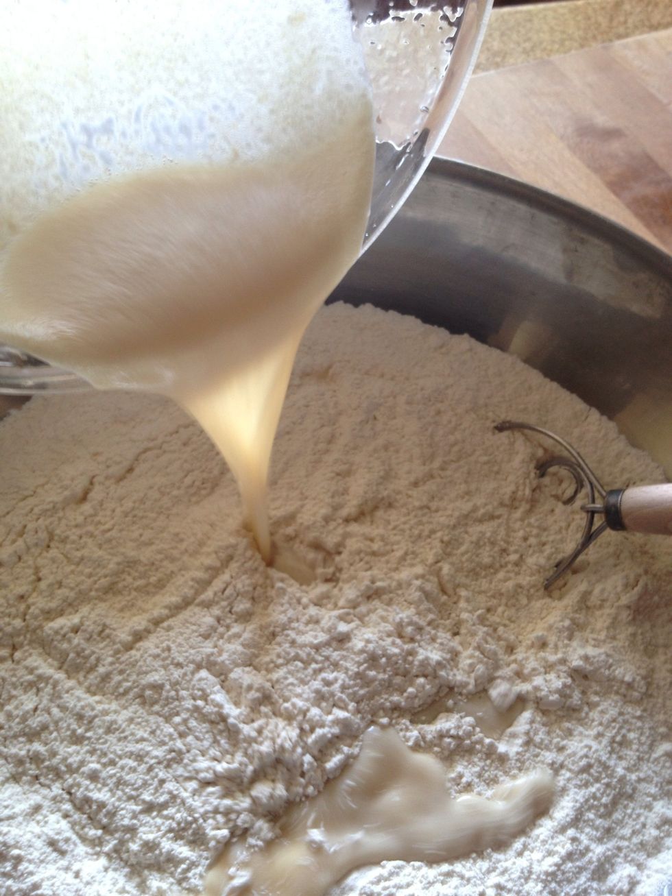 Add yeast to flower and salt