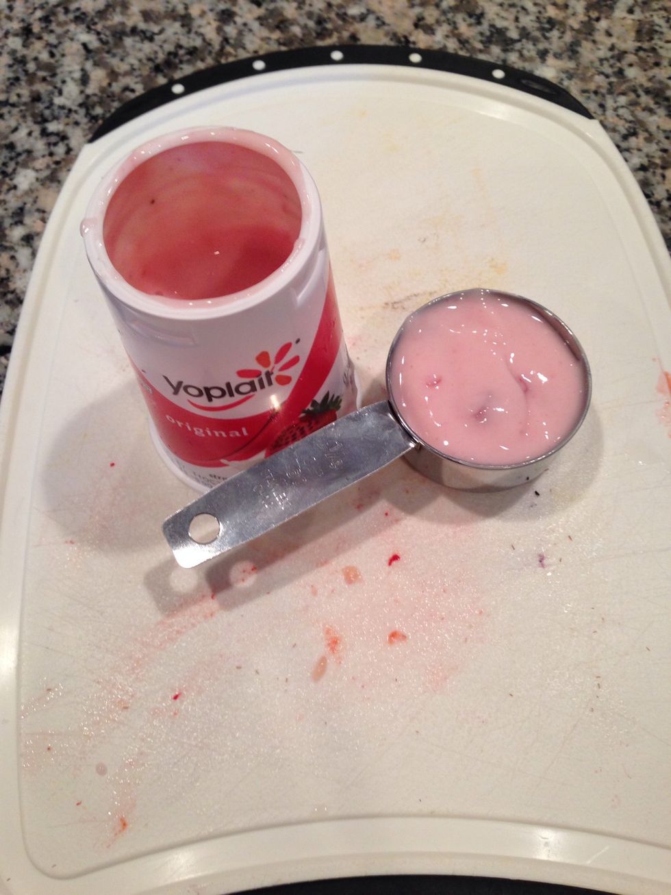 Add yogurt to the blender \ud83d\ude1c