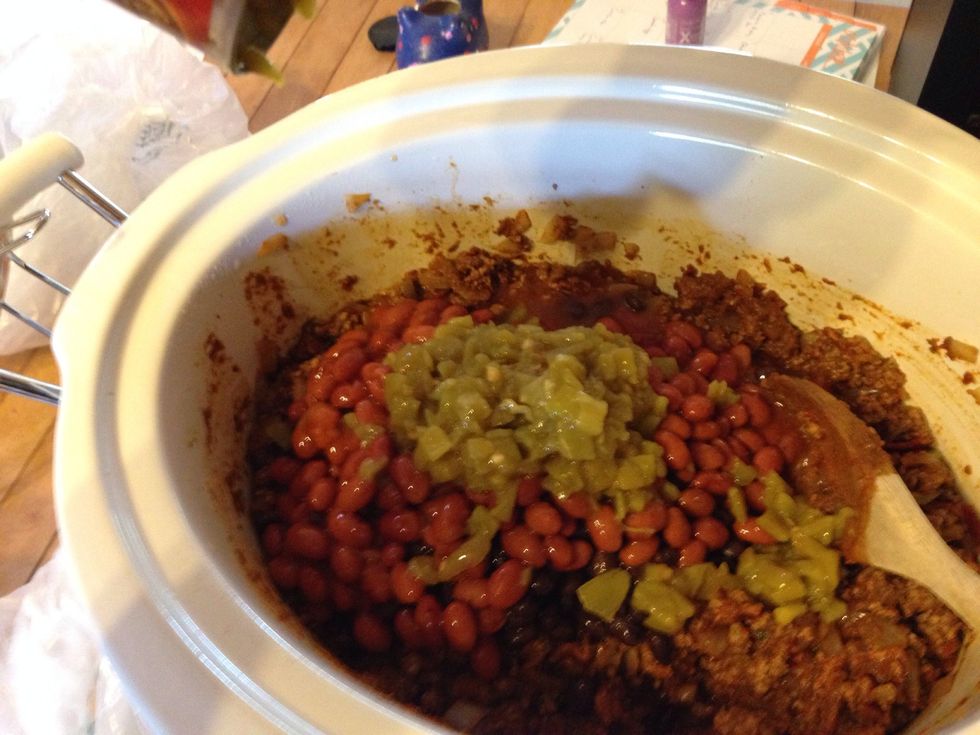 Add you green chiles.