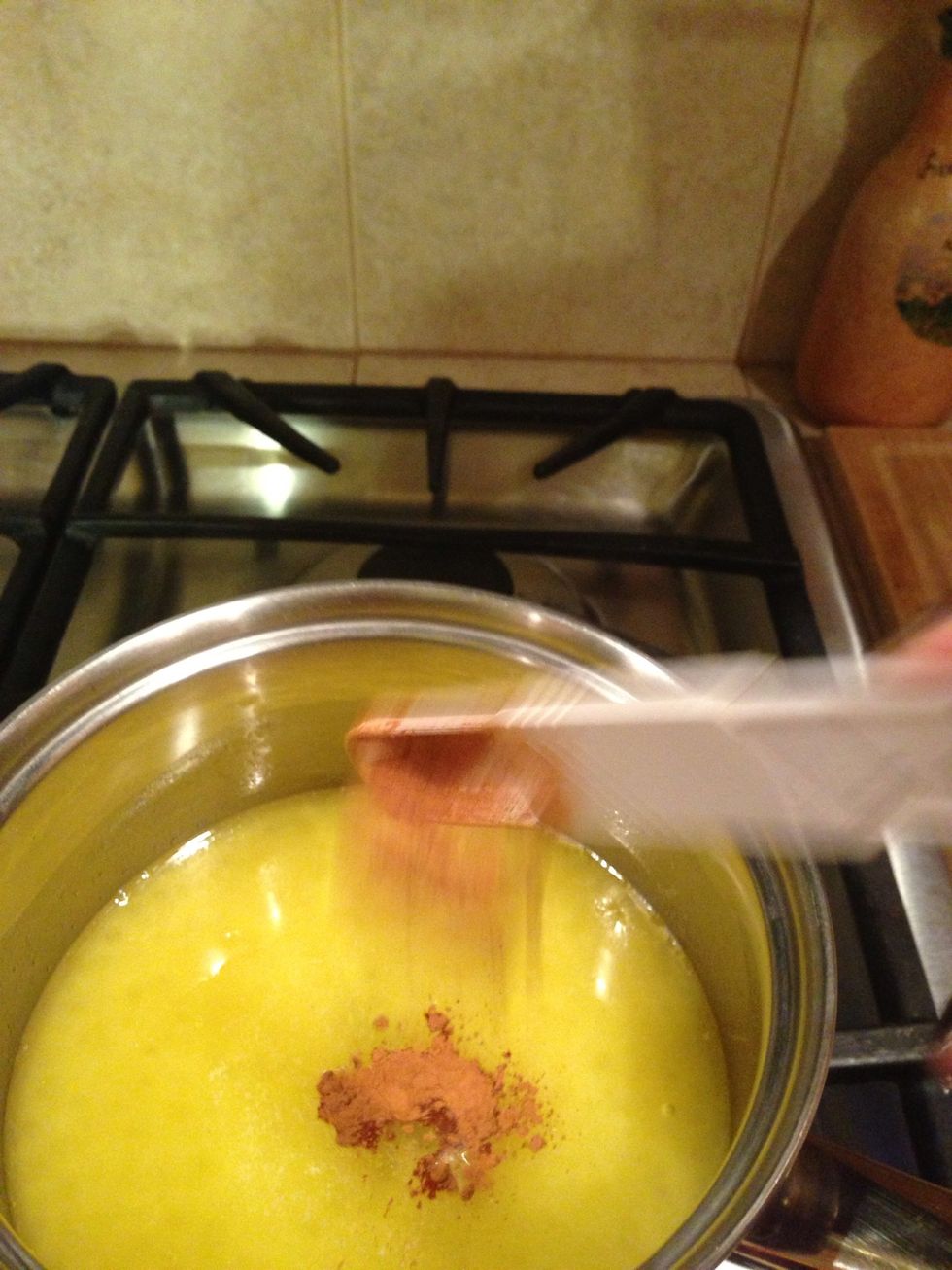 Add your 1 tsp cinnamon
