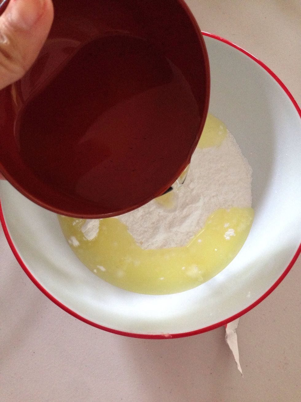 Add your 2 cups of cold water
