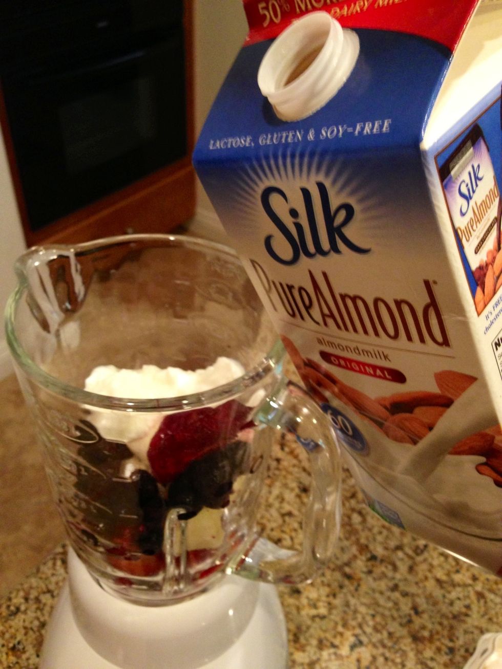 Add your Almond Milk.
