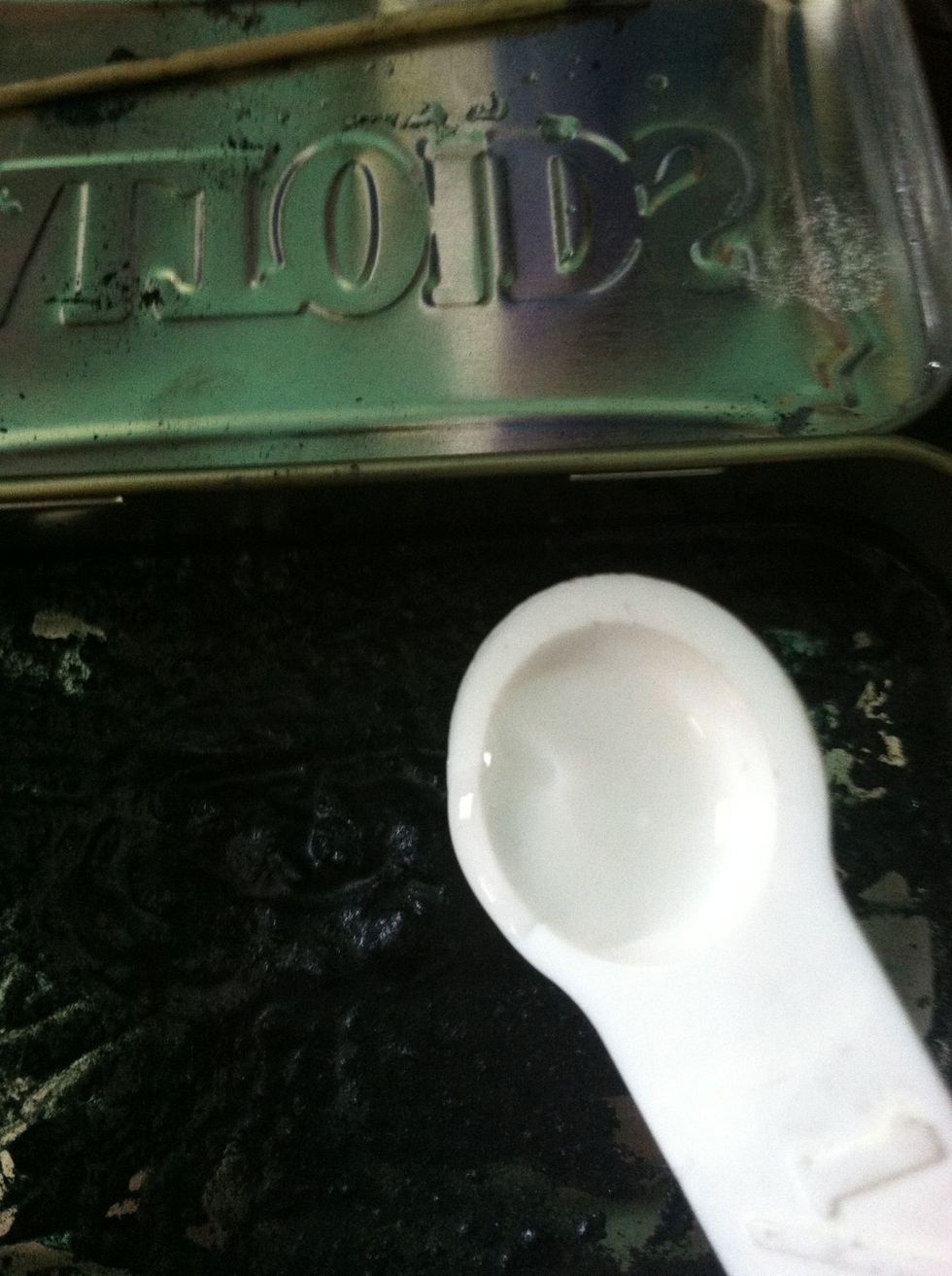 Add your almond oil or extract. The oil is very beneficial for eyelashes and it promotes growth.