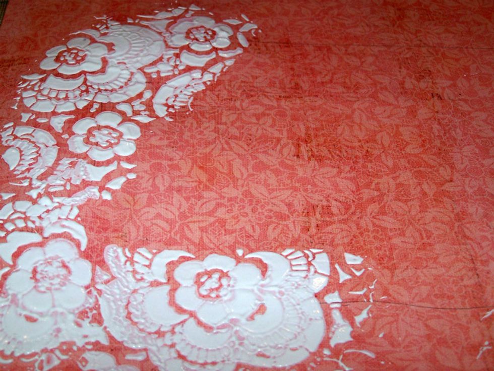 Add your background using a stencil and Art Anthology Mud