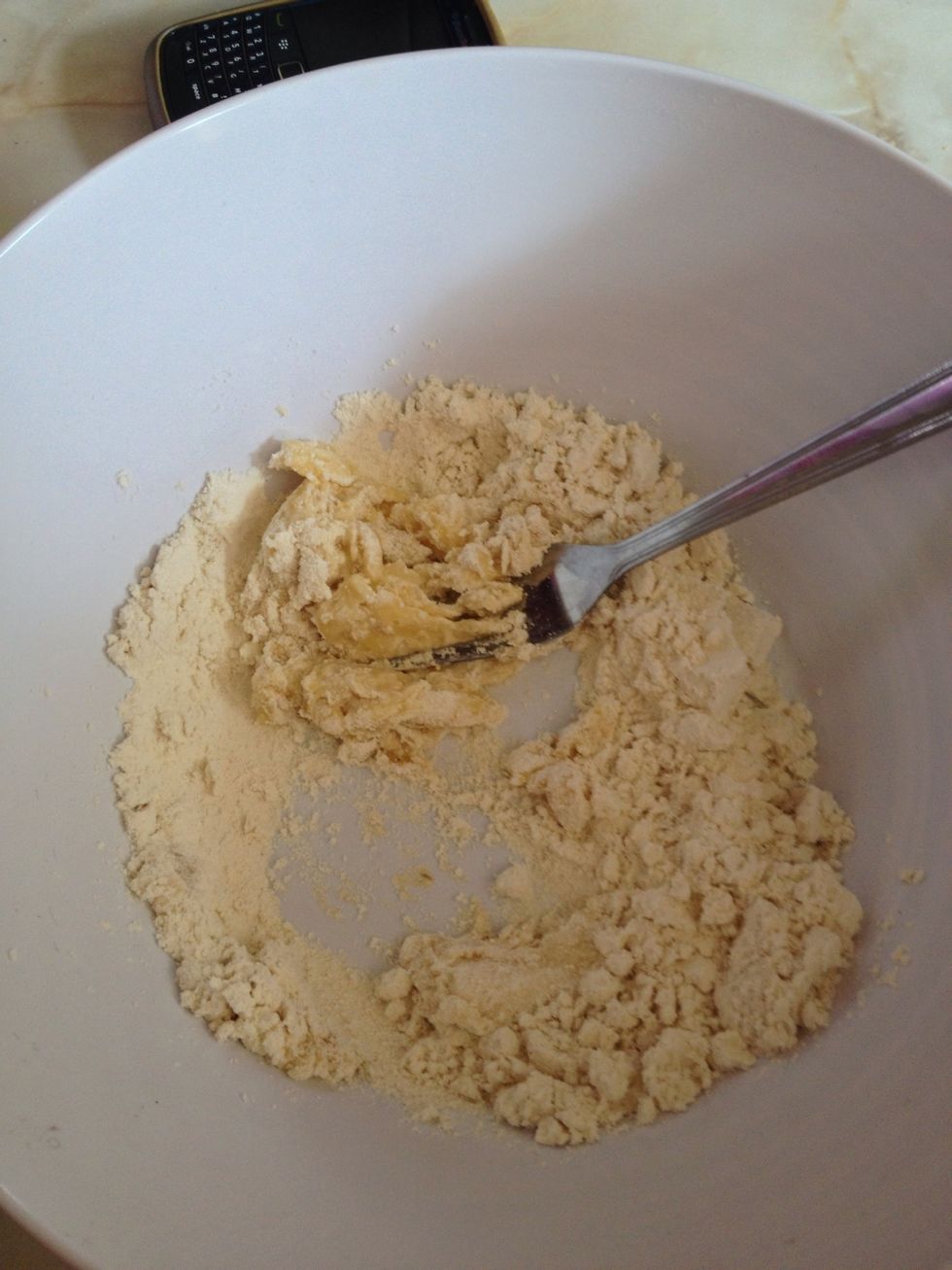 Add your Banana and mash together with a fork...