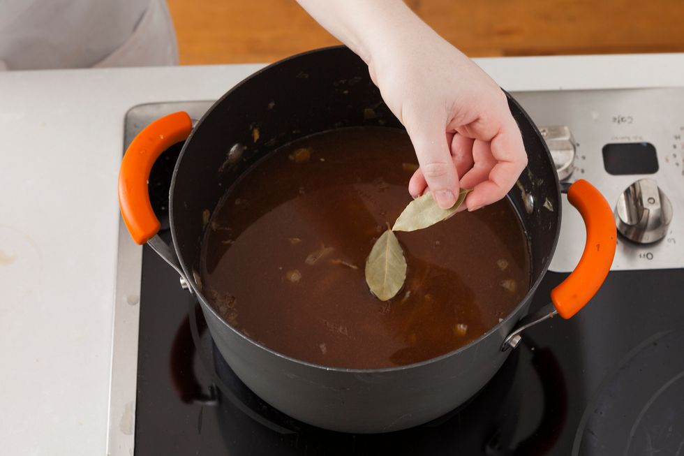 Add your bay leaves.