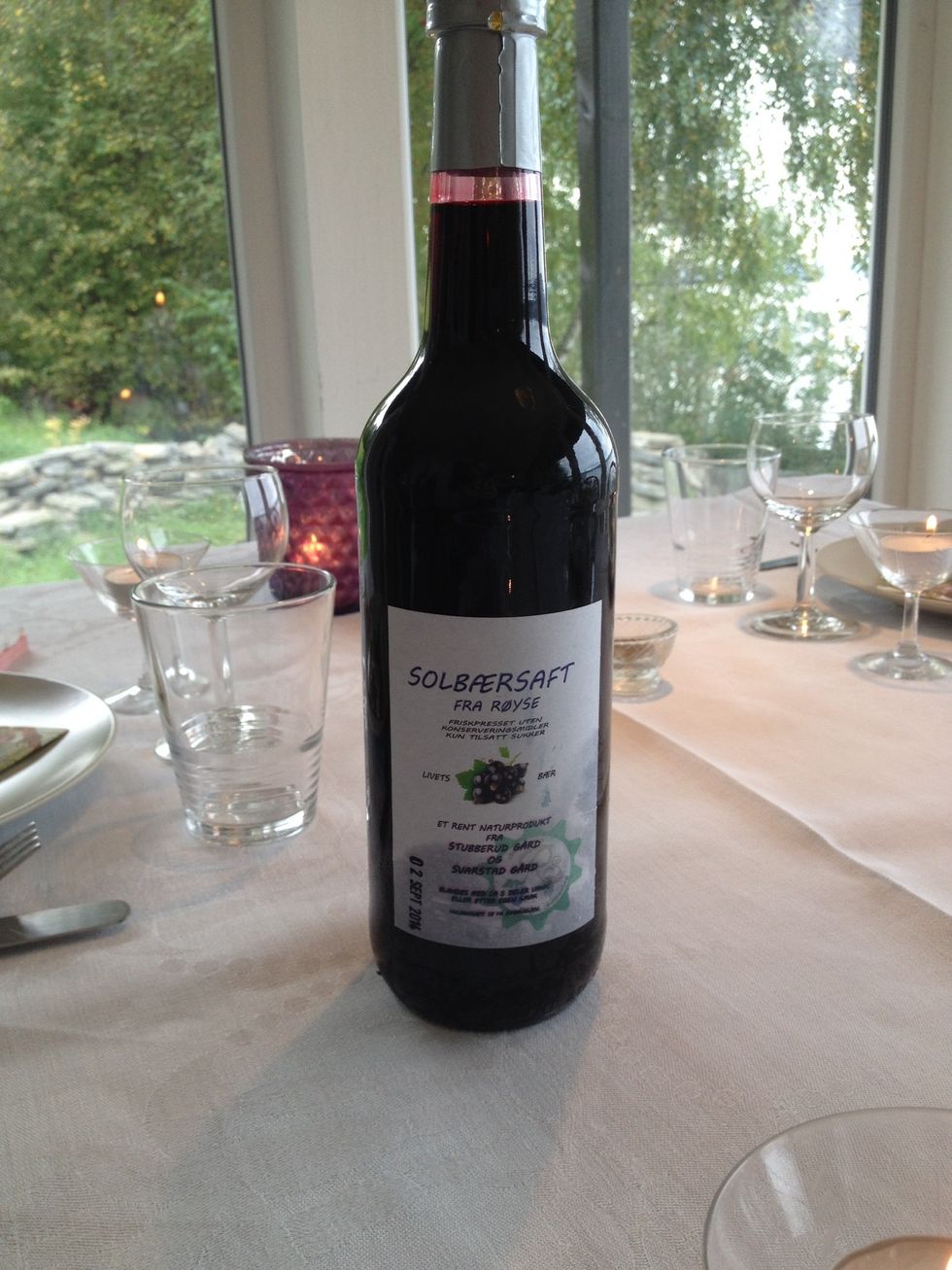 Add your blackcurrant juice/syrup.