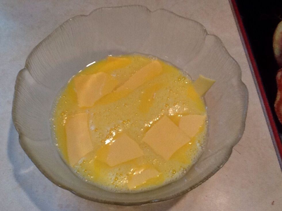 Add your cheese to the bowl.