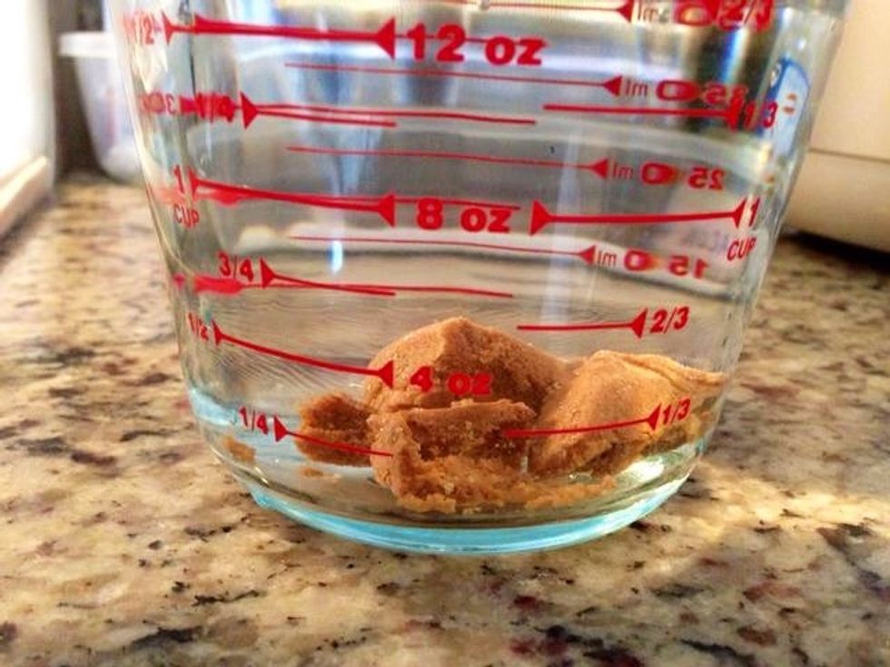 Add your chicken broth. We used a chicken stock cube and just added water to it. Make sure to follow the instructions if using the cube. You don't want it to taste like chicken.