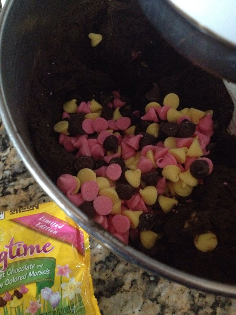 Add your chips and pulse just to blend