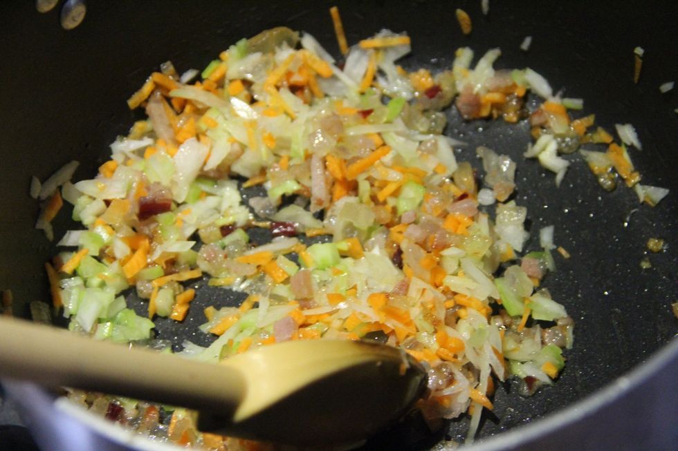 Add your chopped vegies