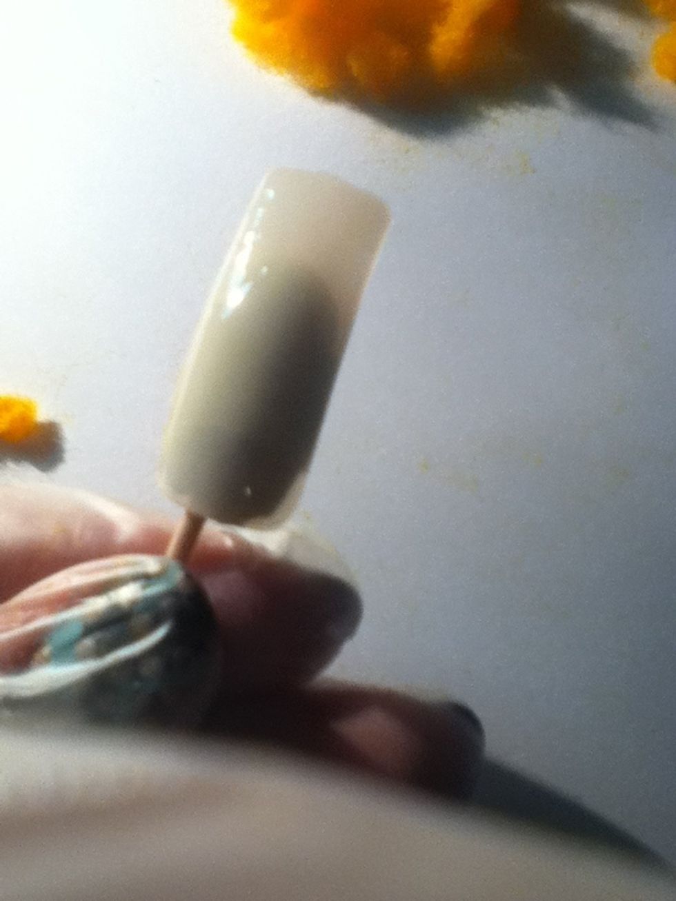 Add your clear nail polish to your nail