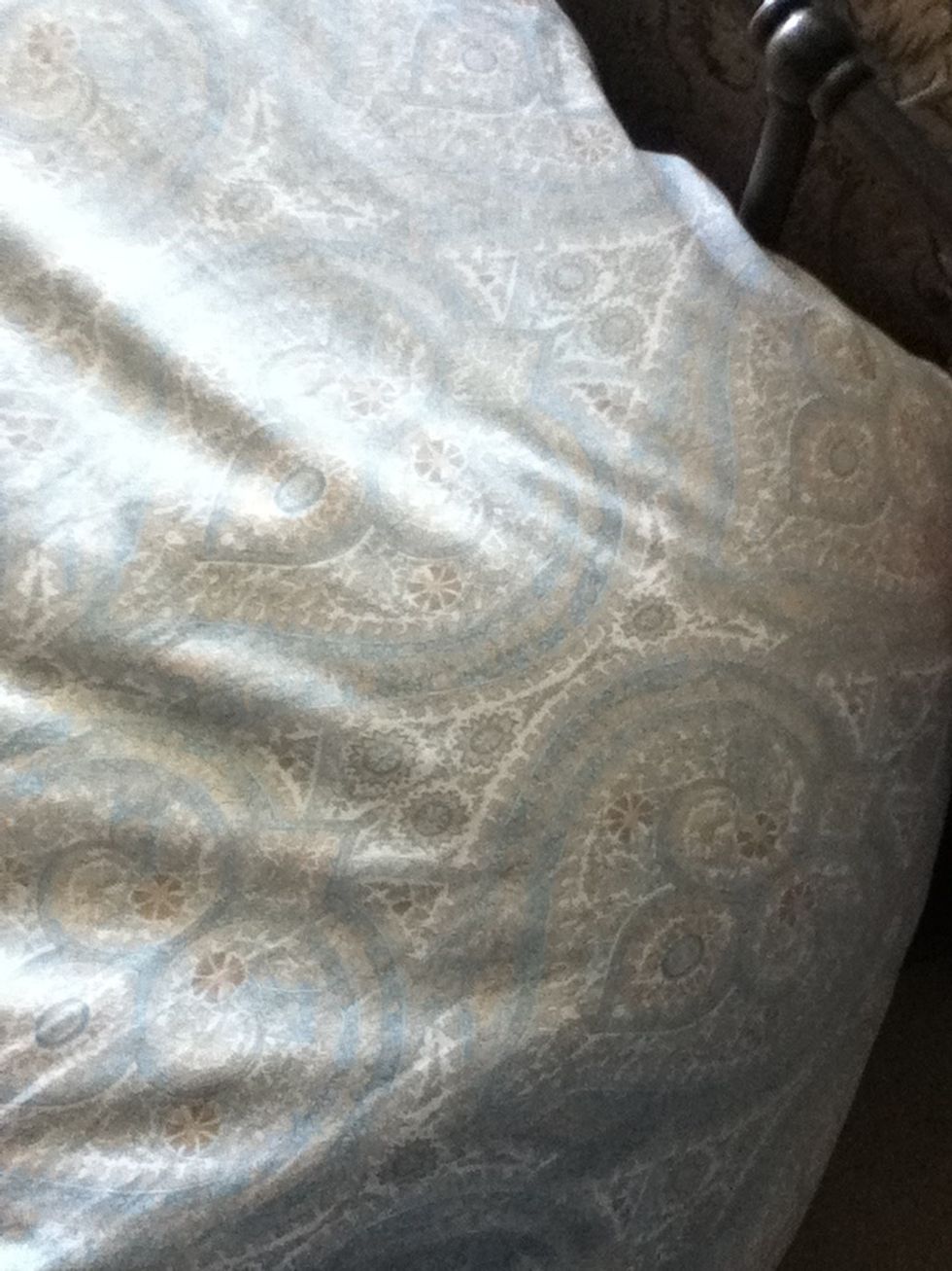 Add your comforter, then, and once more tuck it into the corners