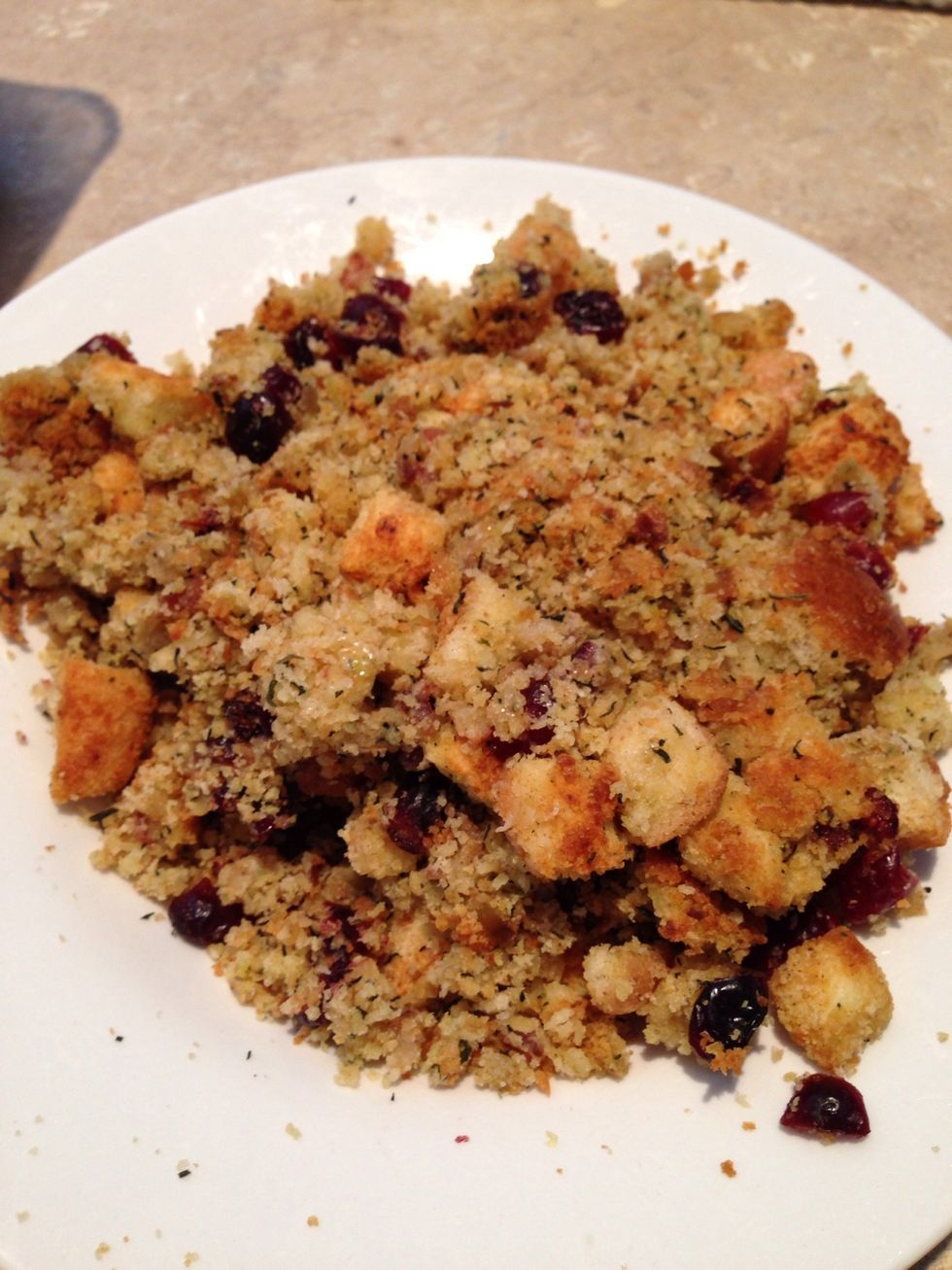 Add your cranberry dressing!