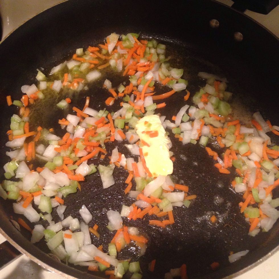 Add your diced veggies