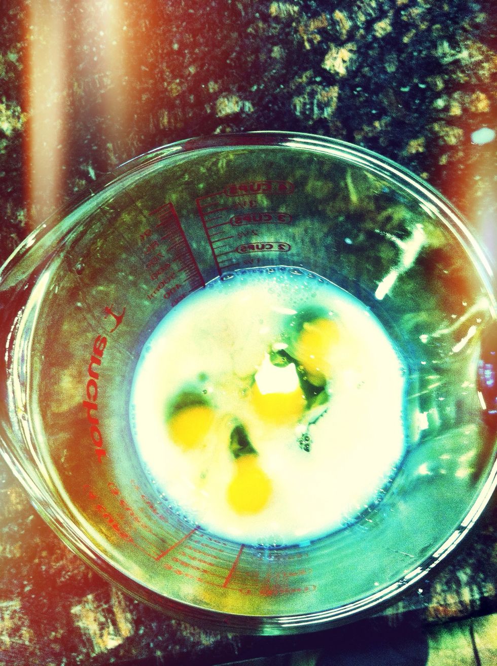 Add your eggs and what ever else you like... I added mrs dash because it's salt free and jalape\u00f1o and onion.