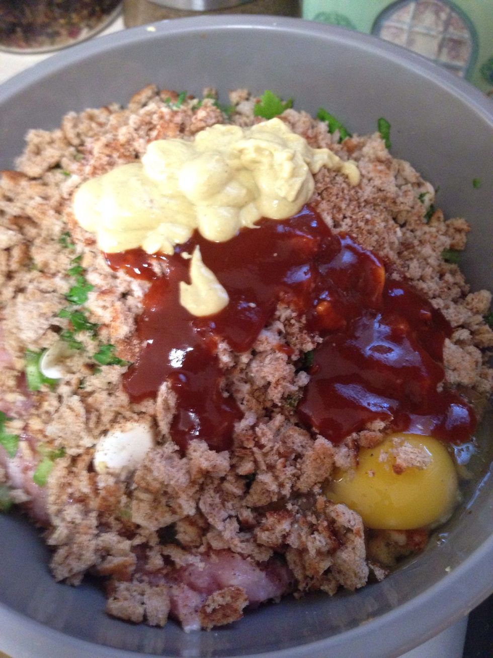 Add your fav. Barbecue sauce or hot sauce and other things