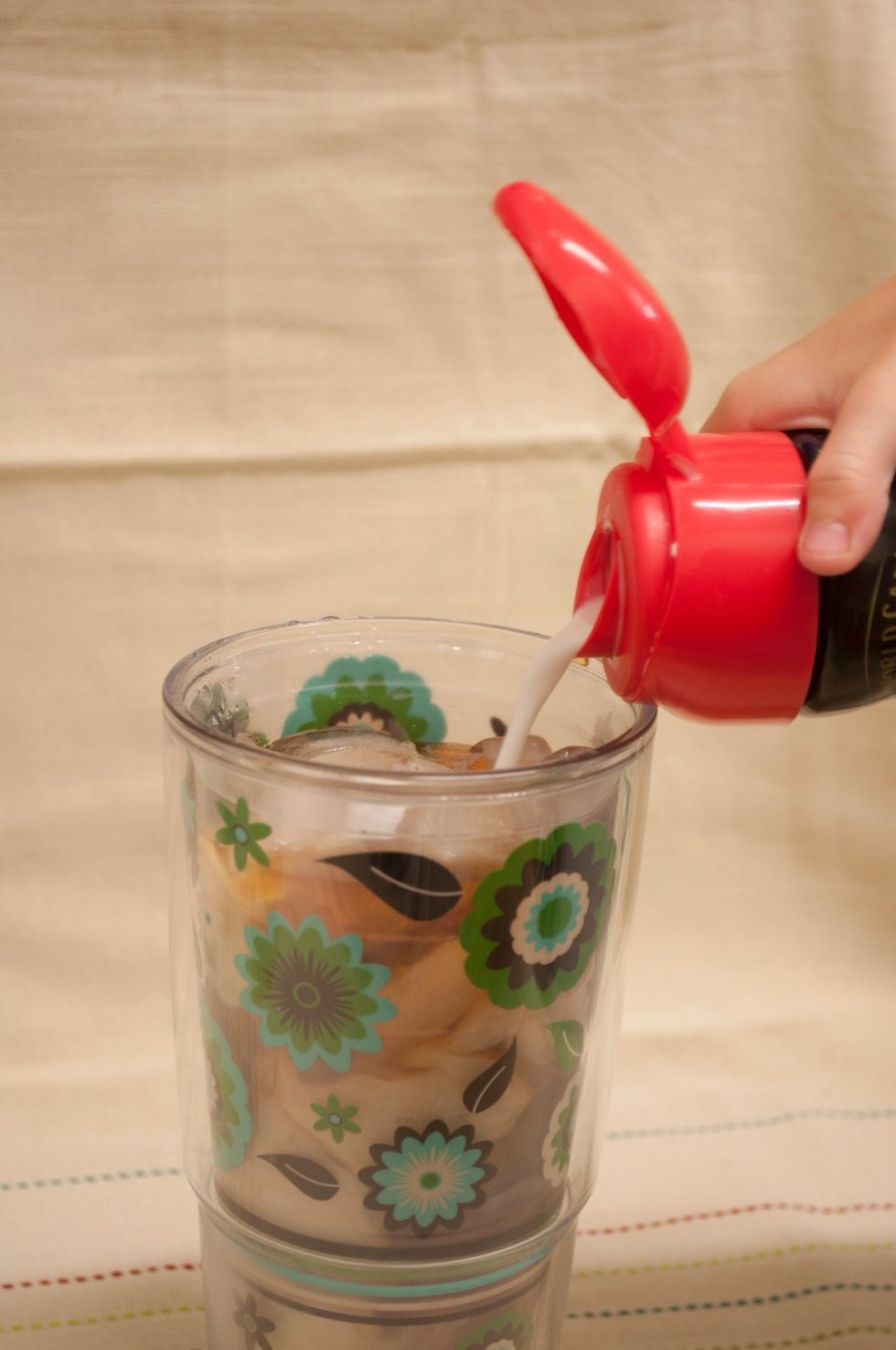 Add your favorite coffee creamer. (This is where the calories are.)