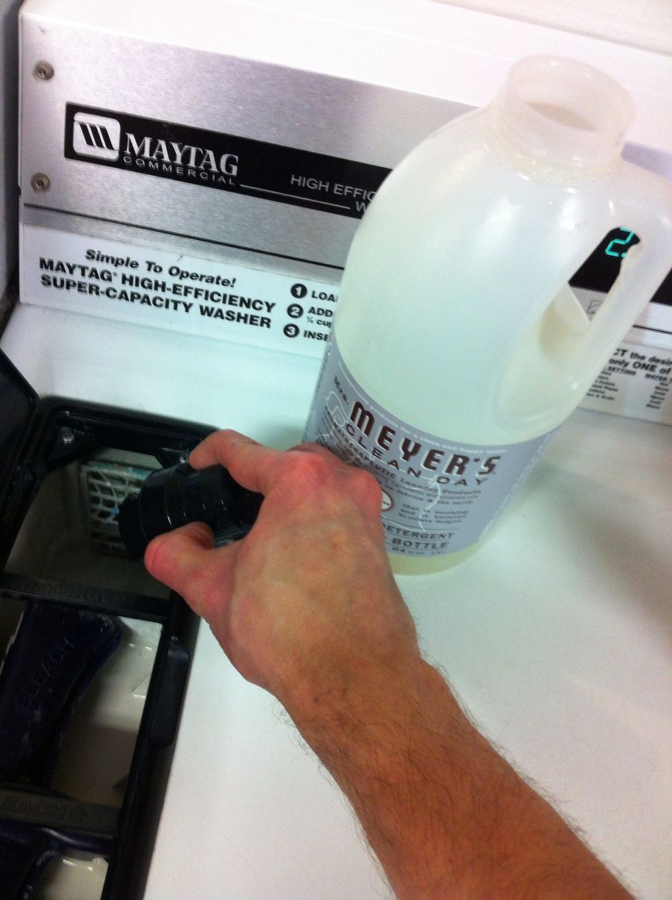 Add your favorite environmentally friendly detergent.