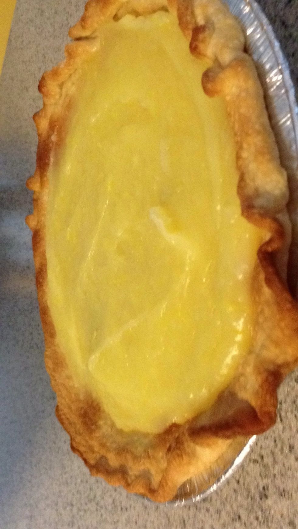 Add your filling to your pie crust.