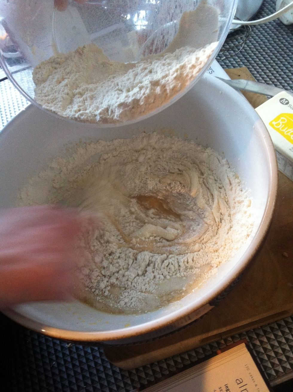 Add your flour to the mixture.