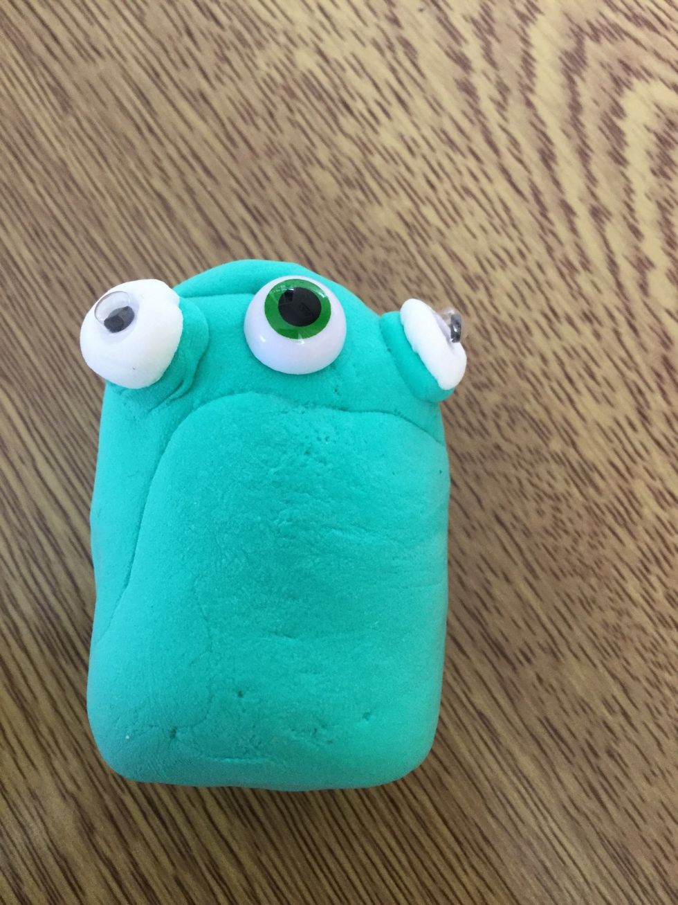 Add your goggles eyes onto your monster