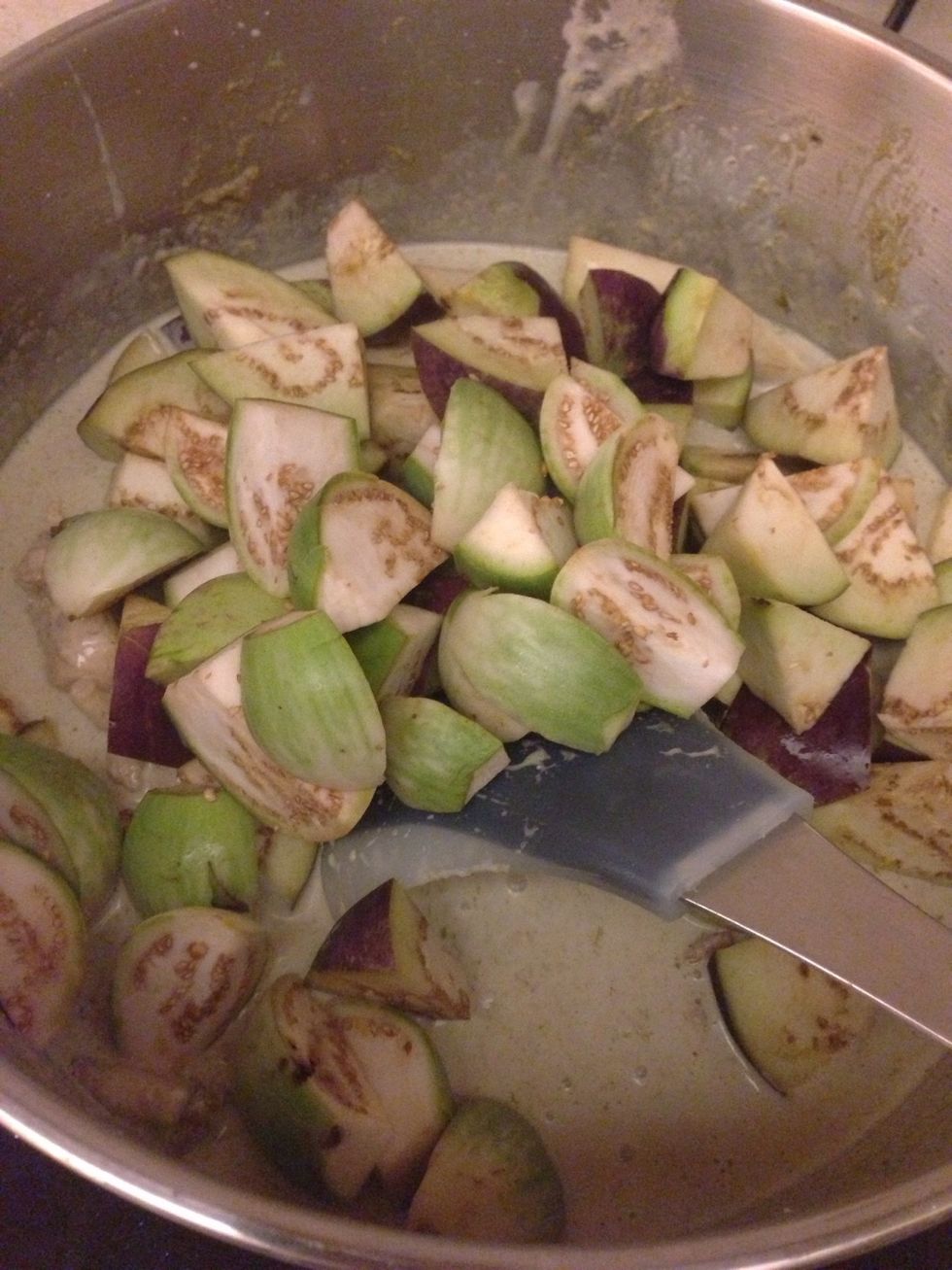 Add your greens and stir