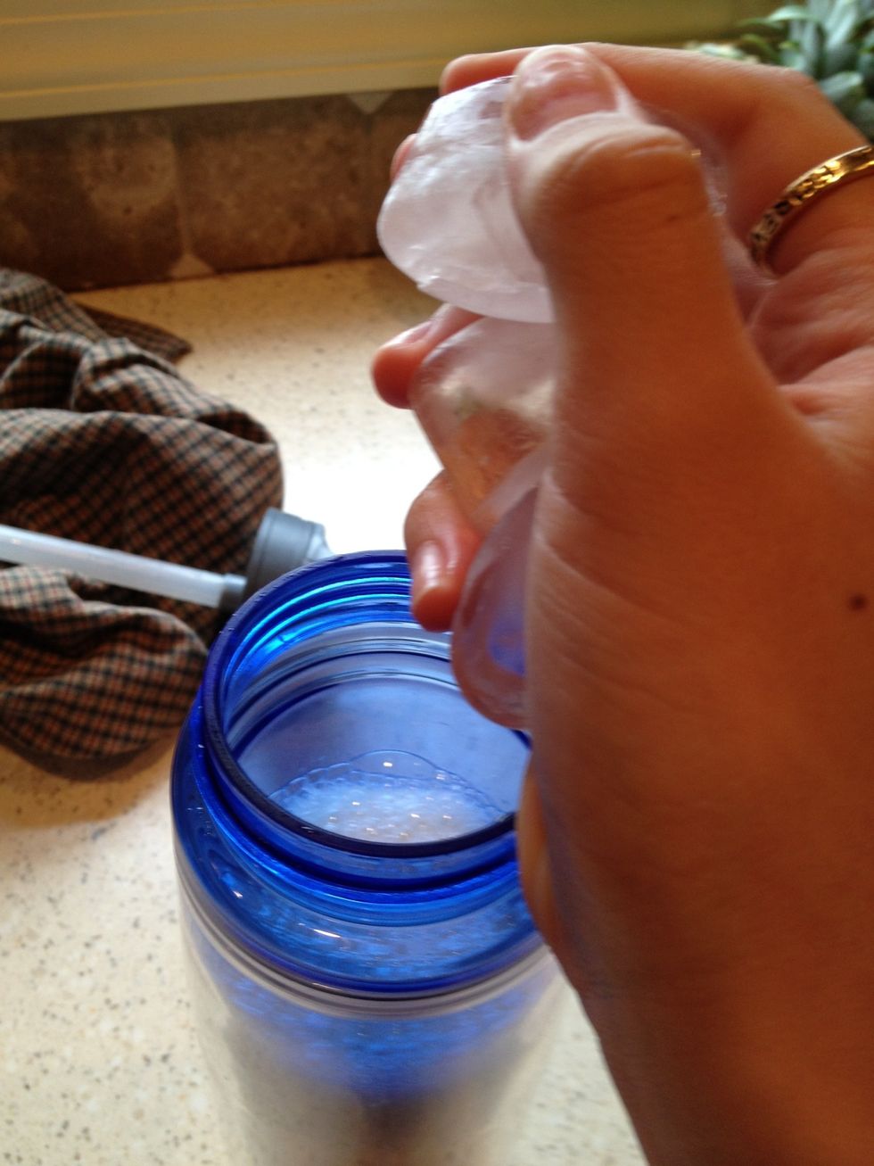 Add your ice cubes