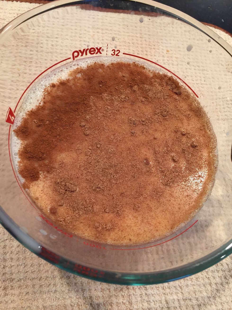 Add your ingredients to the soy milk.