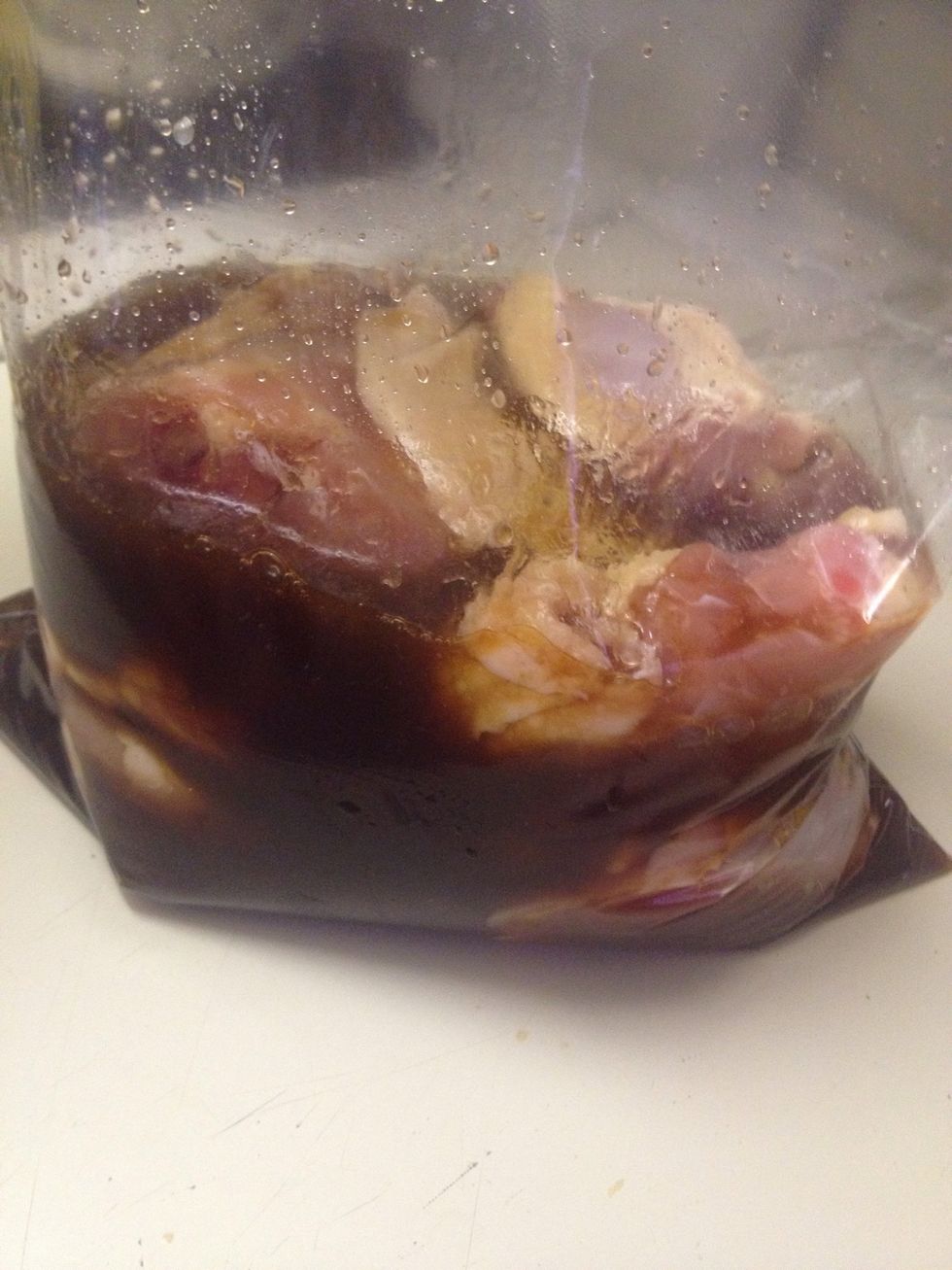 Add your marinade.