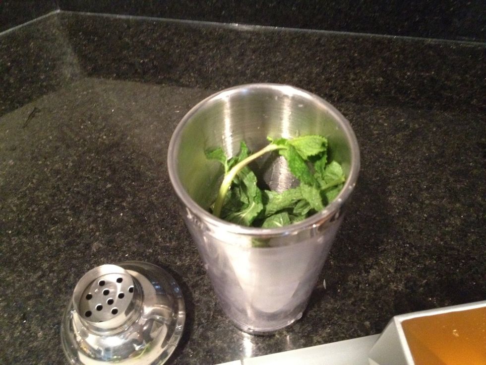 Add your mint leaves...