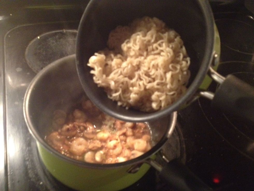 Add your noodles back in the mixture