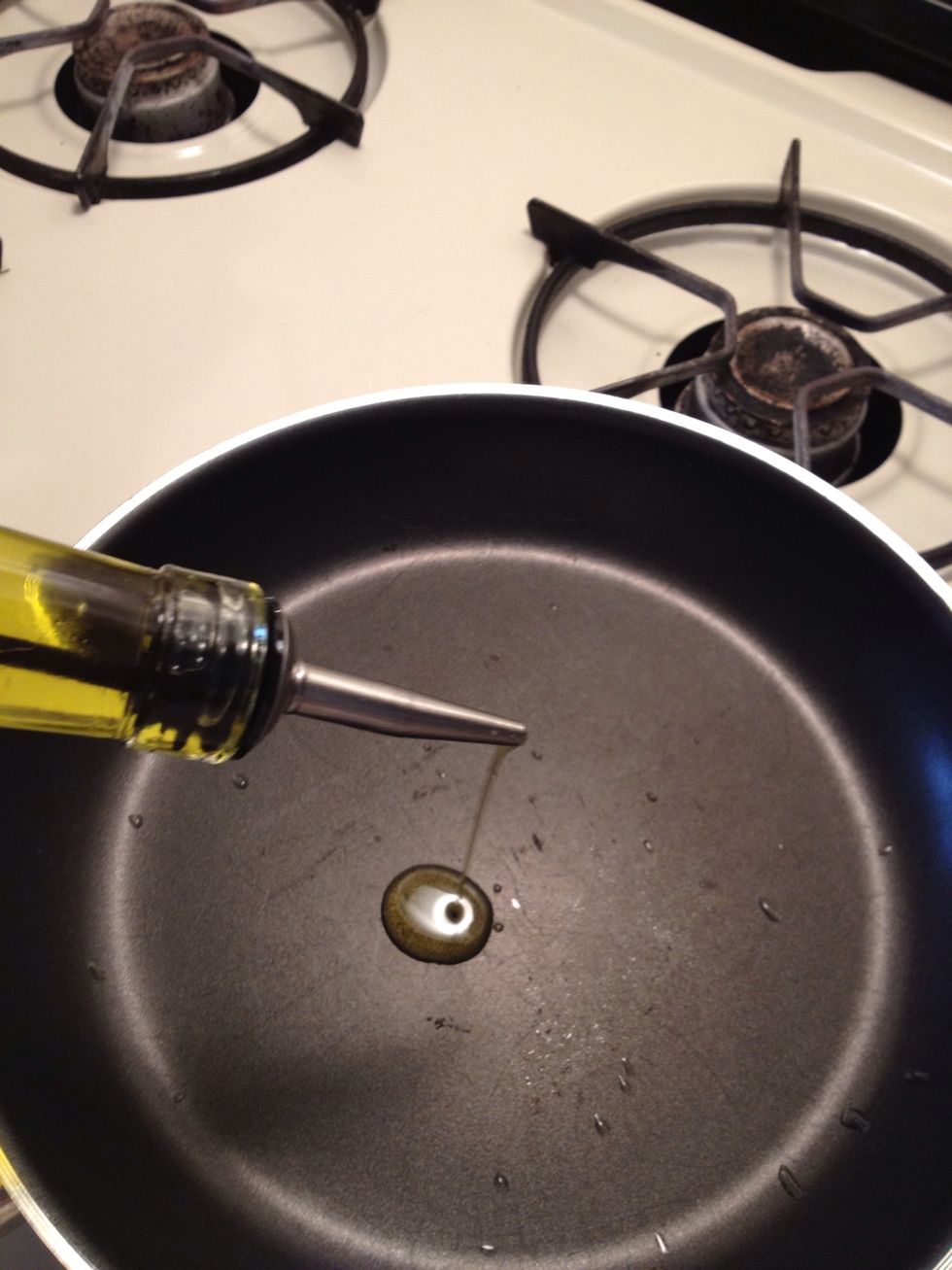 Add your olive oil to a pan