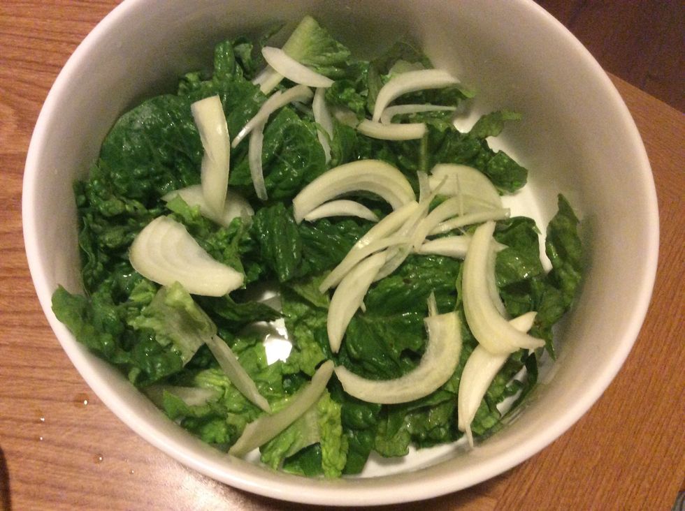 Add your onions on the lettuce