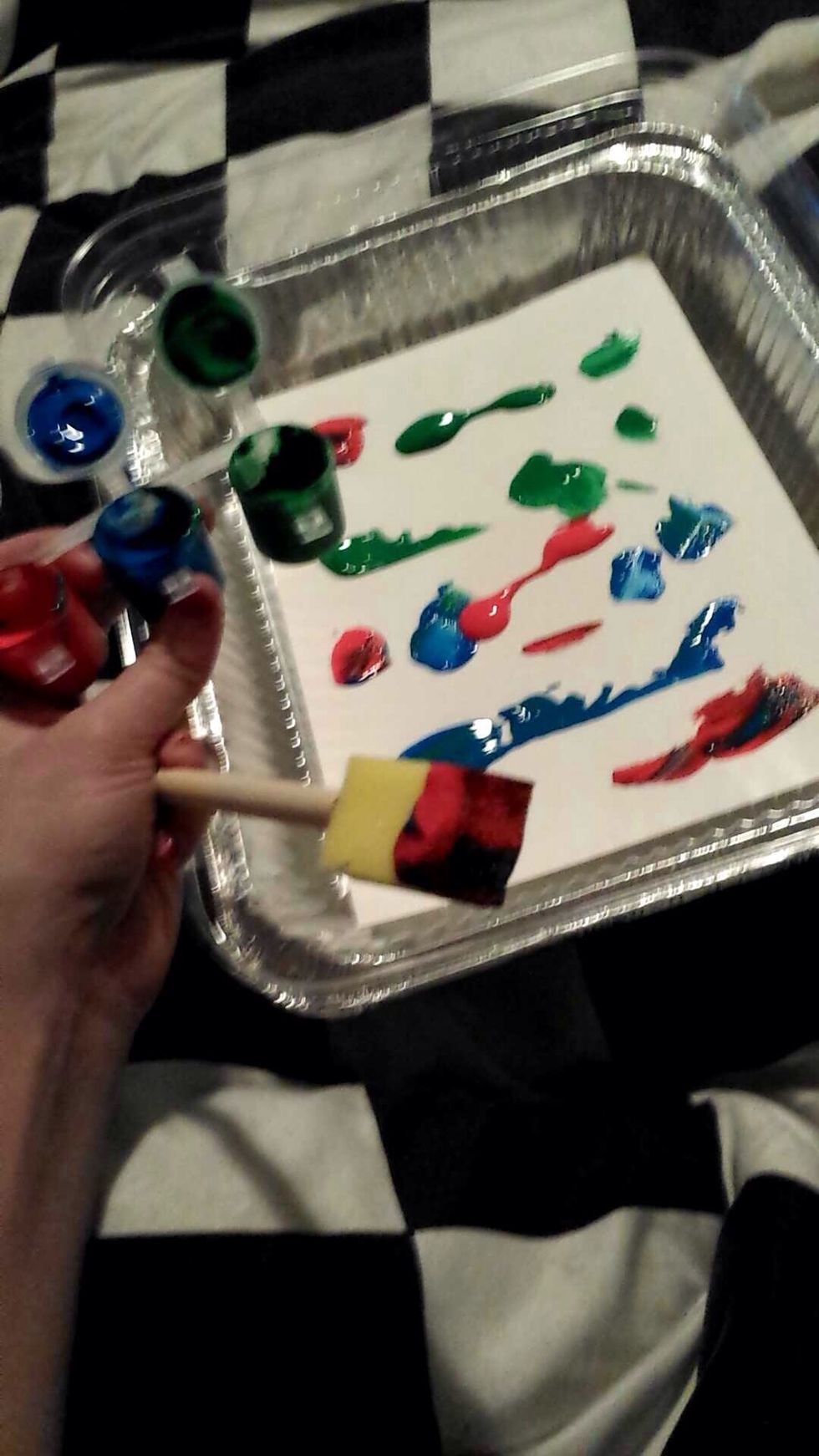 Add your paint! You can add any colors you want rather it be just one or multiple colors.