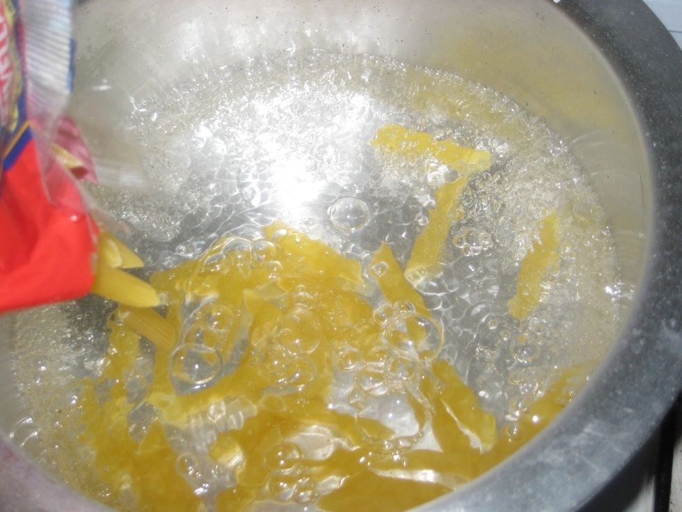 Add your pasta in boiling salty water.