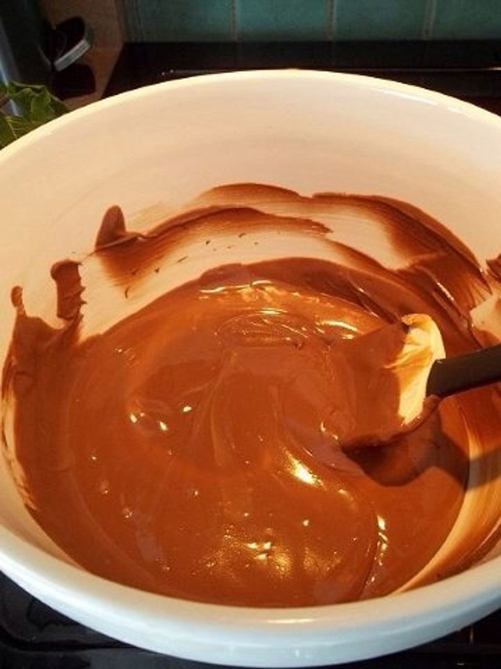 Add your peanut butter, and keep stirring.