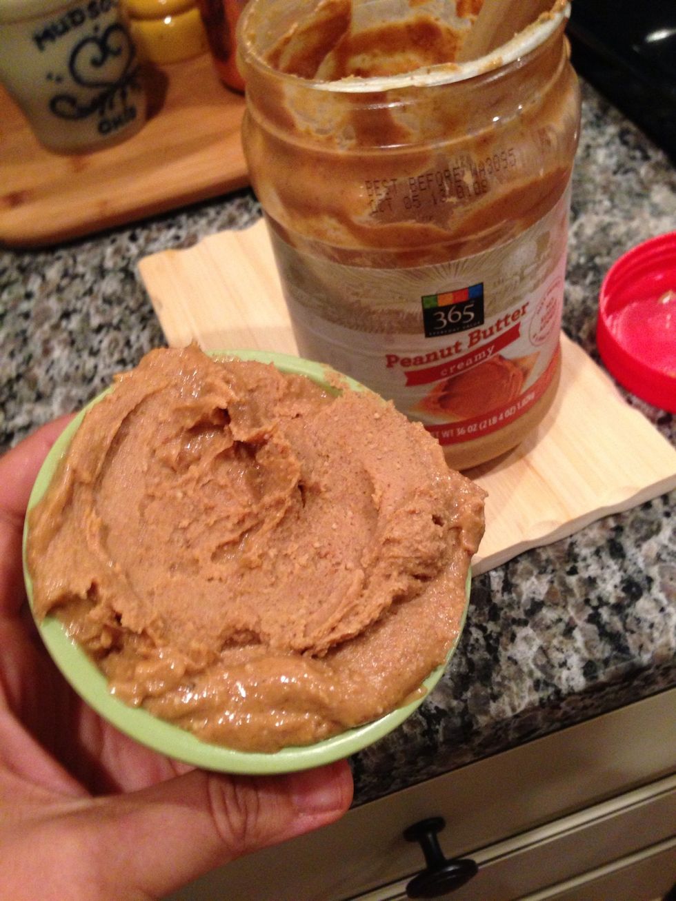 Add your peanut butter to a medium-large pot. The peanut butter base can be almond butter, cashew butter, or a mix. Whatever your little heart desires. Add Nutella if you're naughty.... And awesome.