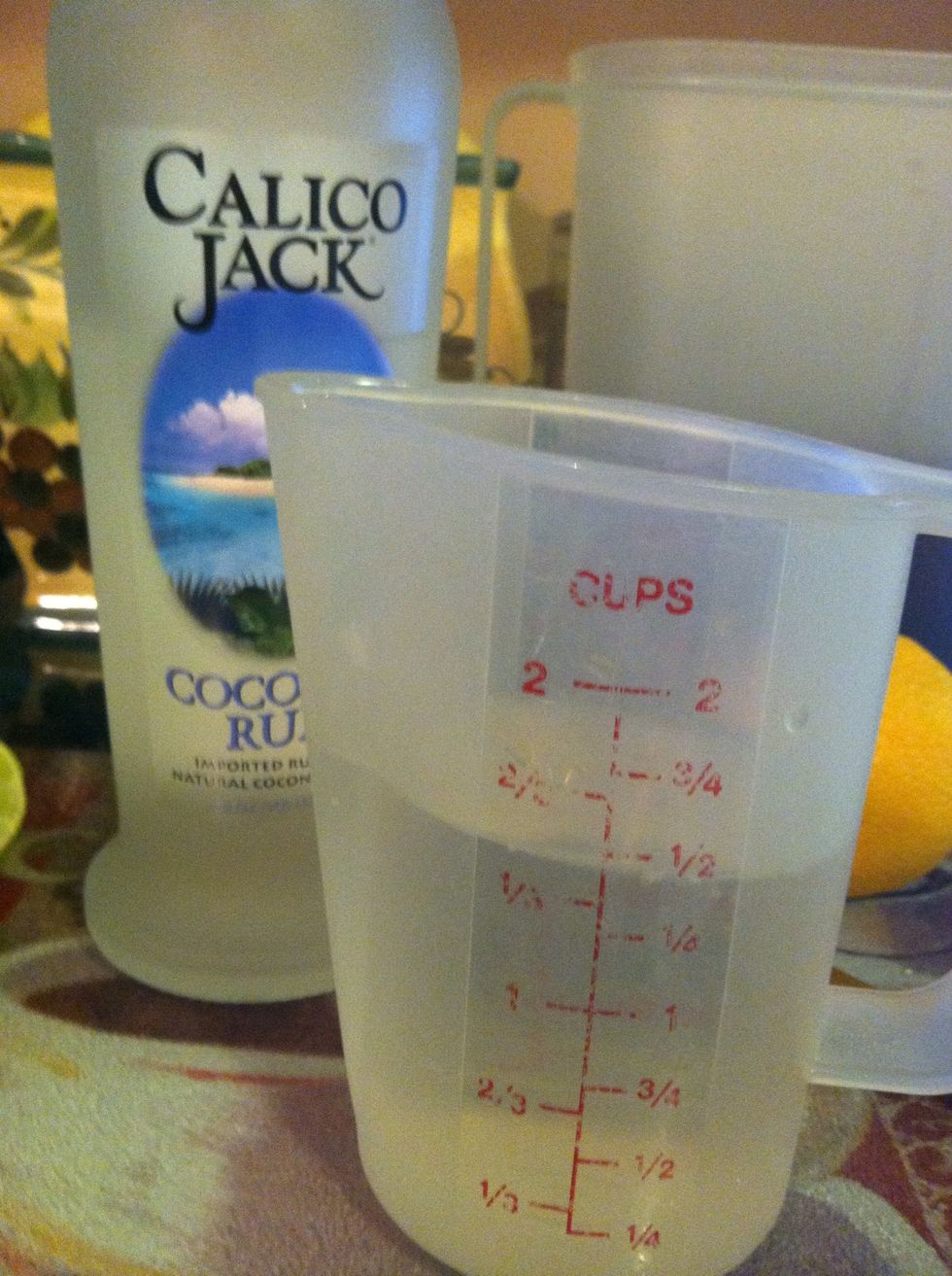 Add your rum (this time I chose to use 1 1/2 cups but I recommend 1 cup)