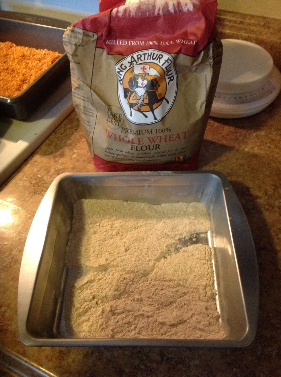 Add your salt, onion powder & black pepper and mix with flour.