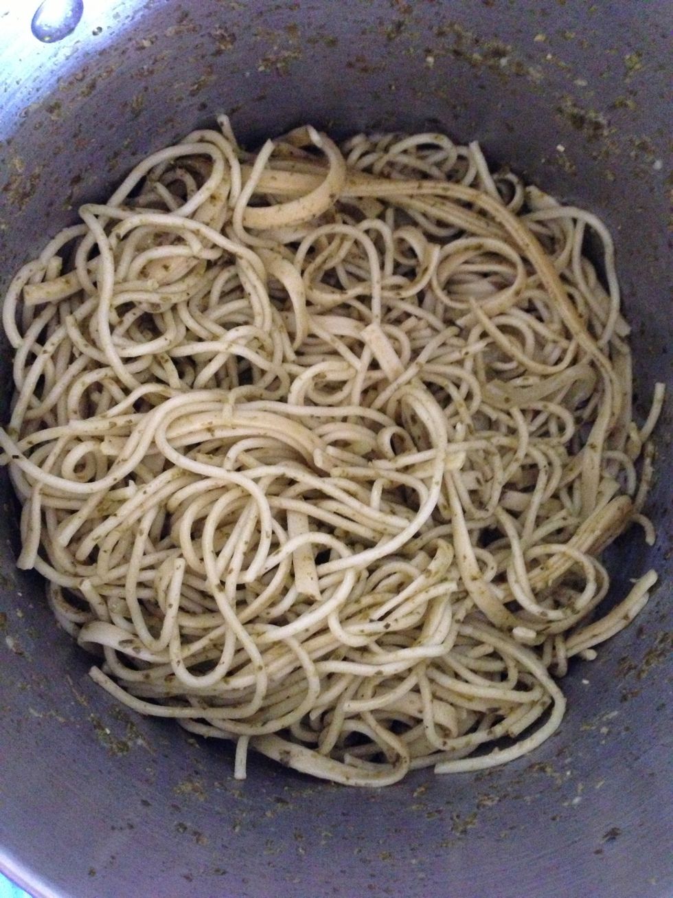 Add your sauce. You may need to add no more than 1/2 cup of water to thin the pasta sauce, homemade or not.